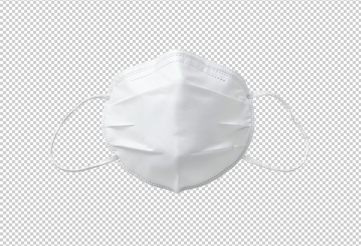 PSD un masque n95 blanc est posé png