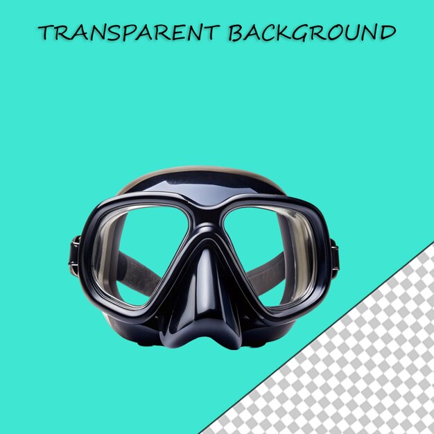 PSD masque de plongée en apnée sur fond transparent illustration de rendu 3d