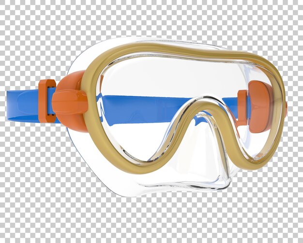 PSD masque de plongée en apnée isolé sur fond transparent illustration de rendu 3d