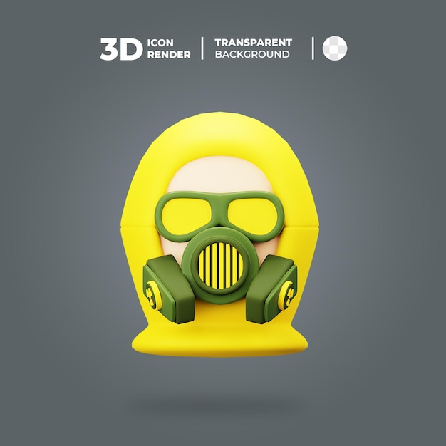 PSD masque radioactif 3d