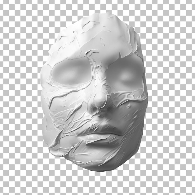 Un Masque Avec Un Visage Et Un Papier Dessus