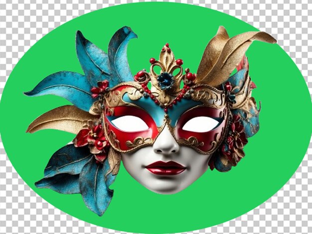 PSD masques de carnaval 3d isolés sur fond blanc