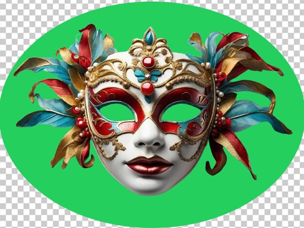 PSD masques de carnaval 3d isolés sur fond blanc