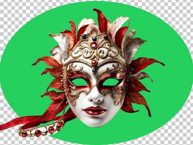 PSD masques de carnaval 3d isolés sur fond blanc