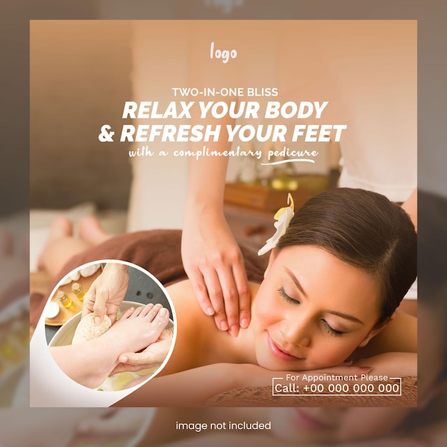 Massage corporel de détente au spa et pédicure gratuite