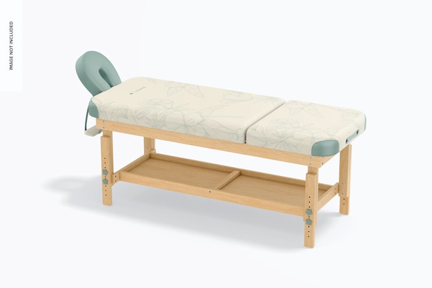 Massagetisch Mockup, Seitenansicht