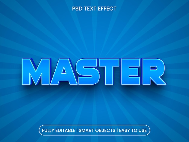 - Master-PSD-Text-Effekt in Blau