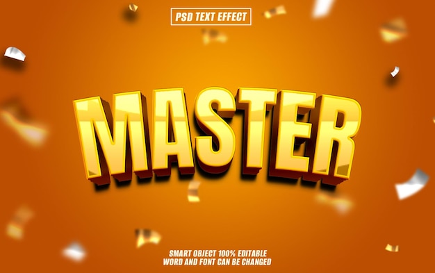 master text effect font editable typography 3d text