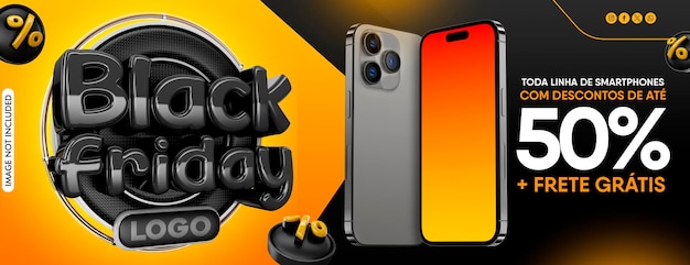 material editável Black Friday oferece promoções e descontos mídias sociais