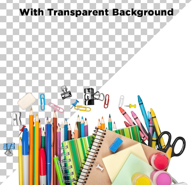 Material escolar Foto PNG PSD em fundo transparente