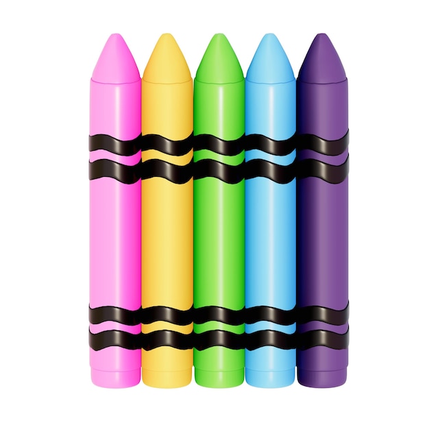 Materiali d'arte 3D per la giornata degli insegnanti Clipart Crayon