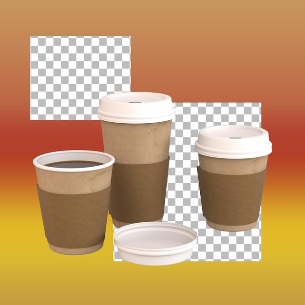 PSD matériaux de tasse à café pour la conception de vos scènes de café