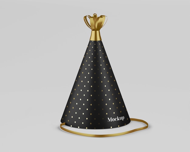 Matte Party Hat Mockup mit Gold