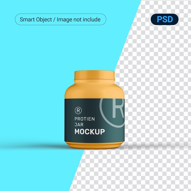 Matte protein jar mockup