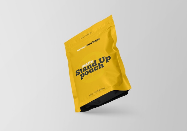 Matte stand-up pouch mockup