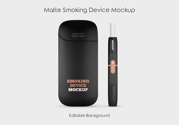 PSD mattes rauchgerät mockup