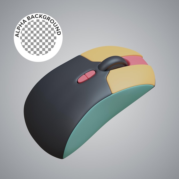 Maus-Gaming-Symbol 3D-Illustration