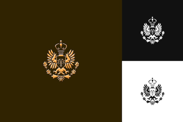 PSD maximilianos gobierna con diseño neoclásico presentando un diseño de símbolo de la cultura real de méxico