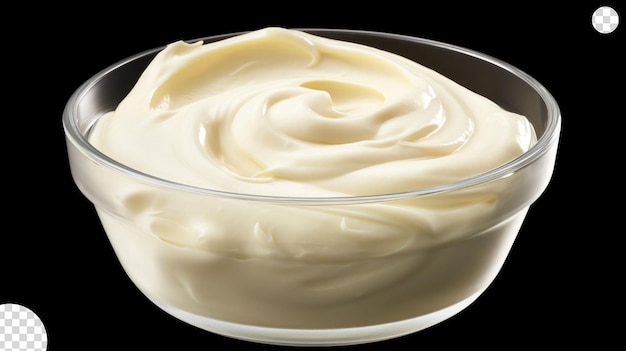 PSD la mayonnaise swril dans un bol png transparent