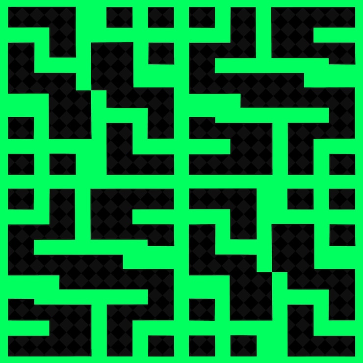 PSD maze in a green background