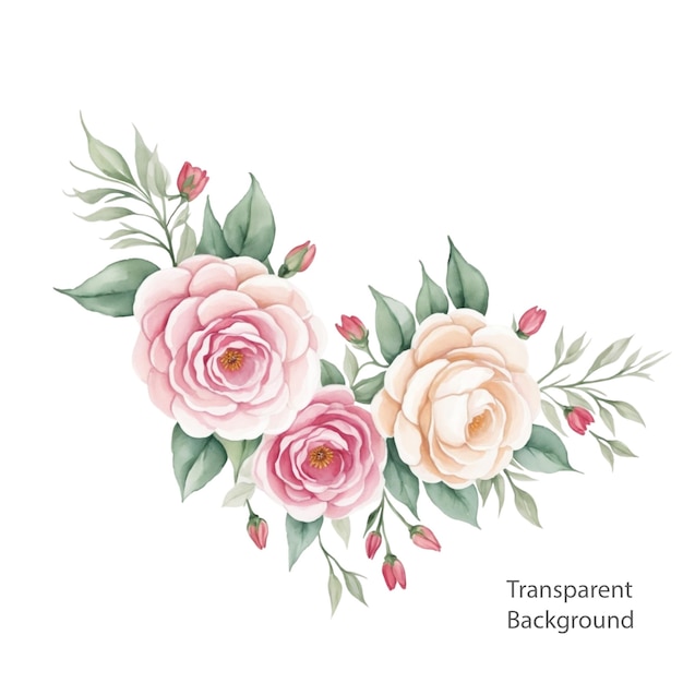 Mazzo di rose colorate PSD