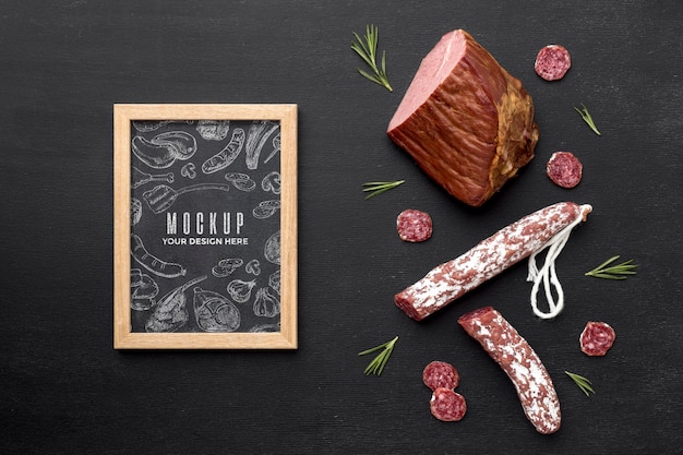 Mcock-up delizioso salame