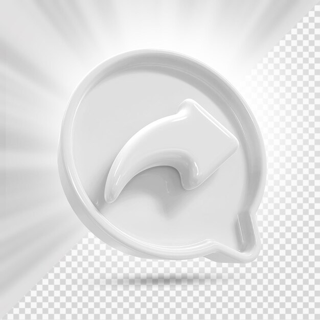 Me gusta compartir icono de comentario de amor 3D Render