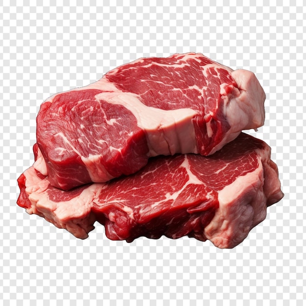 Meat in its raw state isolated on transparent background