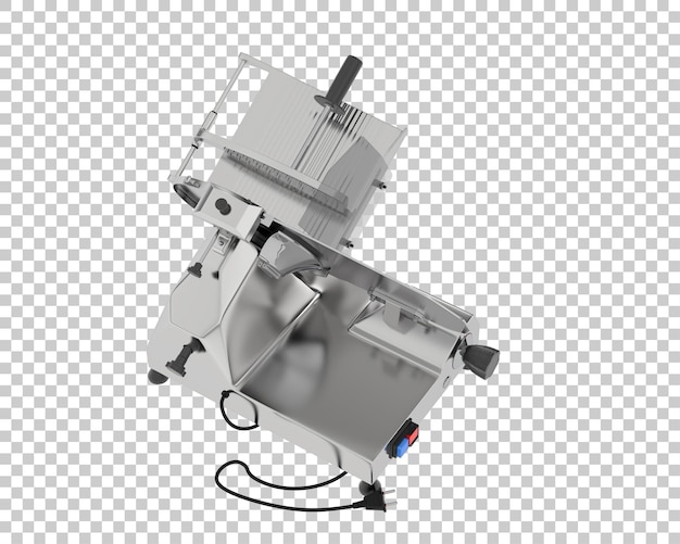 meat slicer isolated on transparent background 3d rendering illustration