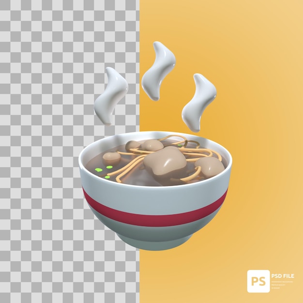 Meatball 3D illustration Render for Food