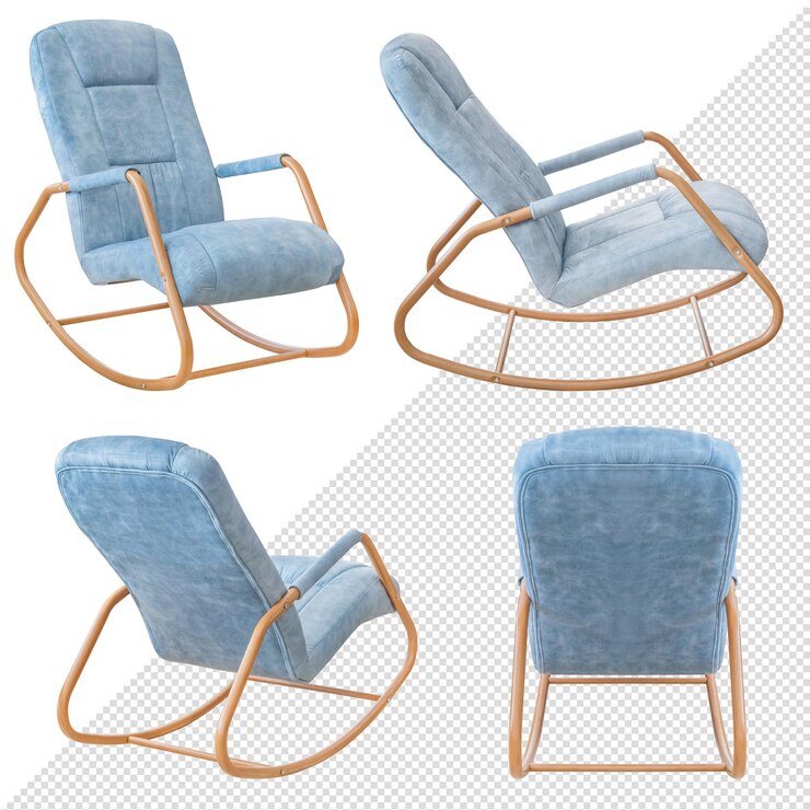 Mecedora Aislada del fondo En diferentes ángulos Elemento interior