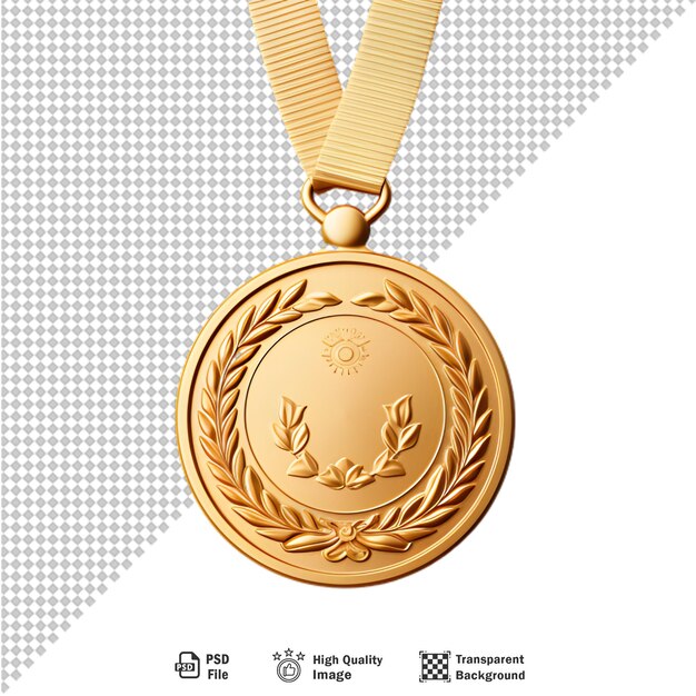 PSD médaille 3d isolée sur un fond transparent