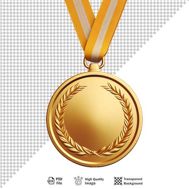 PSD médaille 3d isolée sur un fond transparent