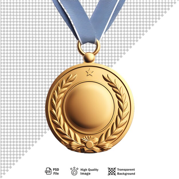 Médaille 3d Isolée Sur Un Fond Transparent