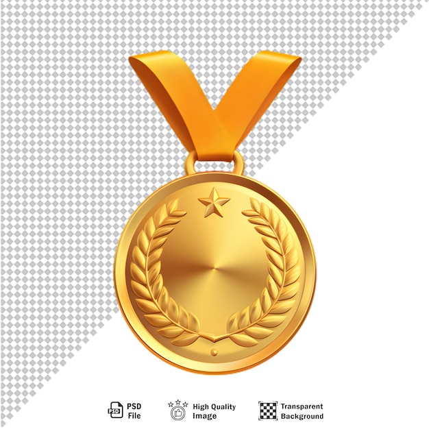 Médaille 3d Isolée Sur Un Fond Transparent