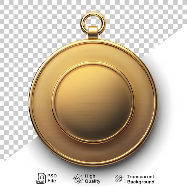 PSD une médaille avec un or sur un fond transparent