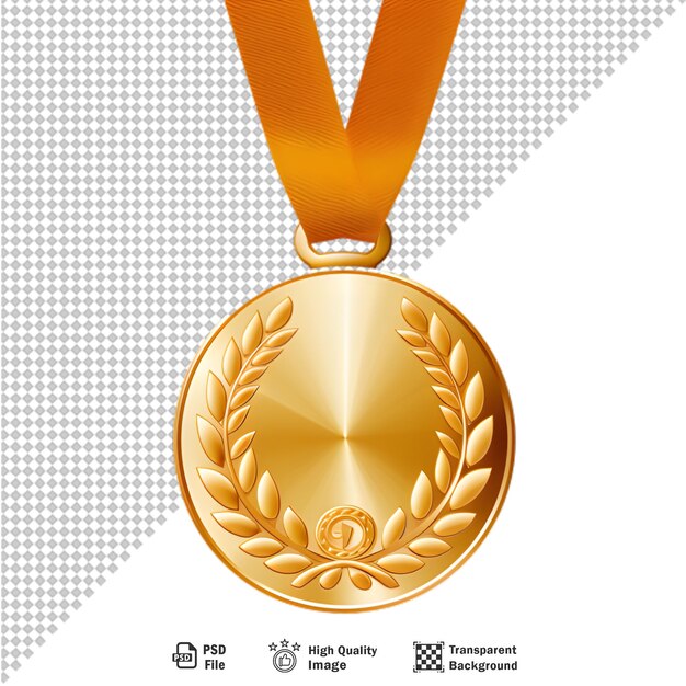 Médaille D'or Sur Fond Transparent