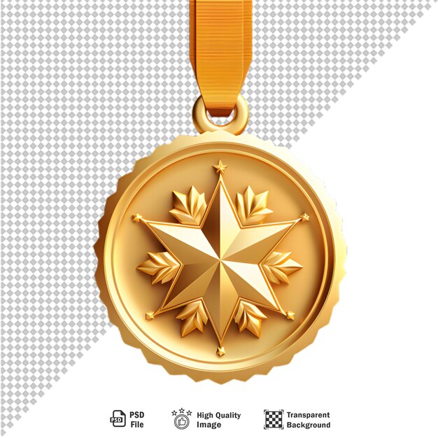 Médaille D'or Isolée Sur Fond Transparent