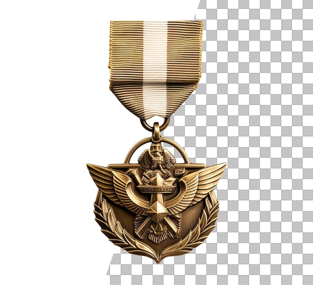 Médaille De Soldat Isolée, Objet D'insigne De Mérite Militaire Avec Fond Transparent