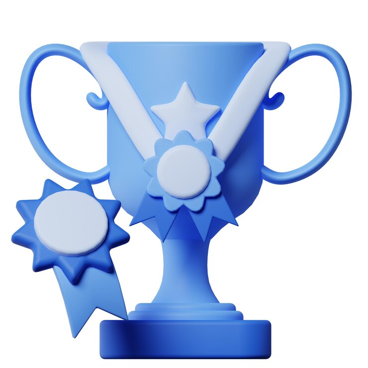 PSD médailles récompensant les réalisations éducation école science trophée 3d