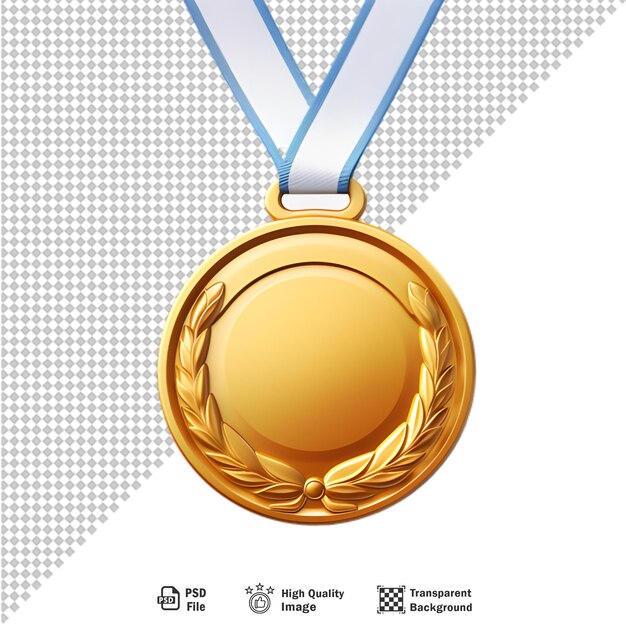 PSD medalha de 3d isolada em fundo transparente