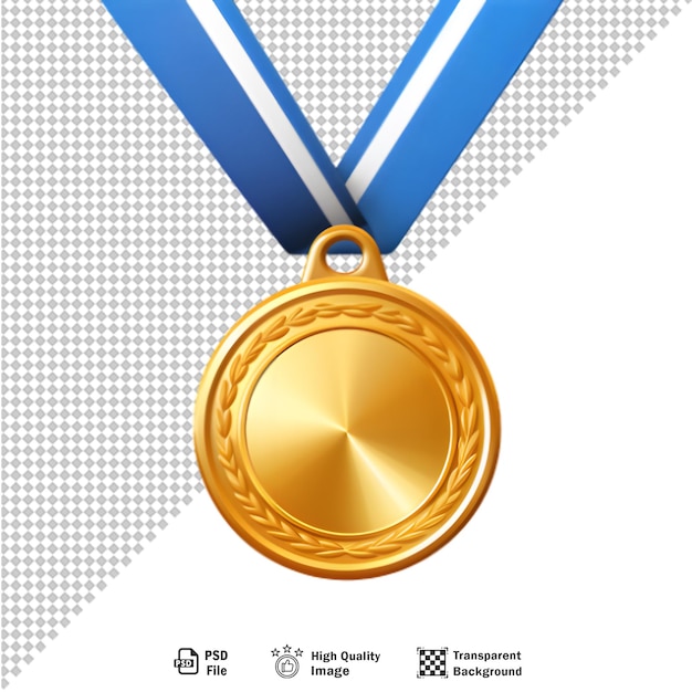 Medalha de 3d isolada em fundo transparente