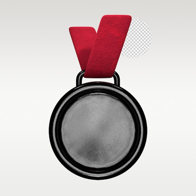 Medalha de classificação de nível de renderização 3D