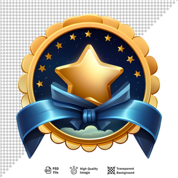 PSD medalha de ouro em fundo transparente