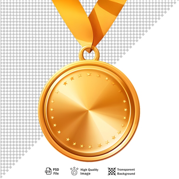 PSD medalha de ouro em fundo transparente