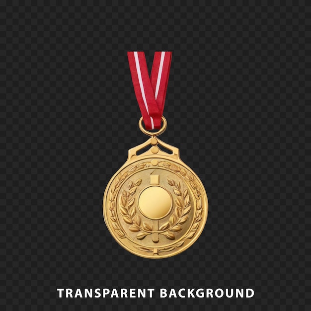 PSD medalha de ouro isolada em fundo transparente