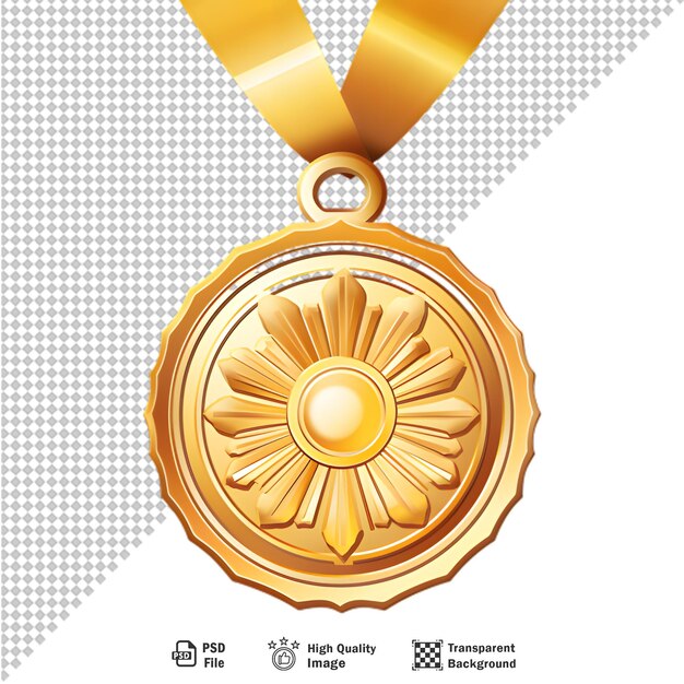 Medalha de prémio com fundo transparente