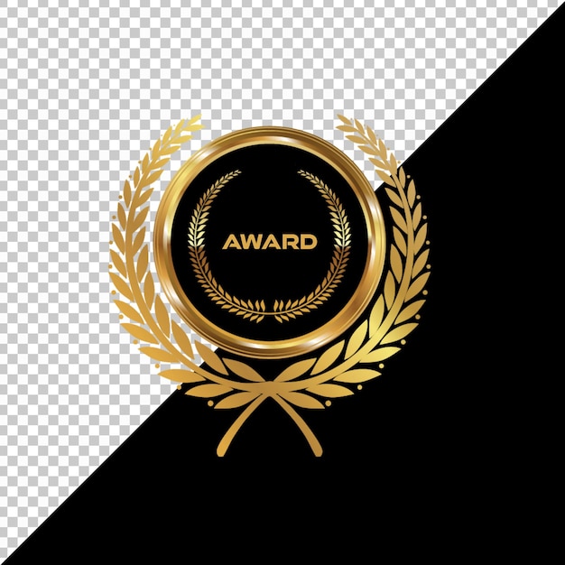 Medalha de Prêmio de Ouro com Design de Luxo de Coroa de Louro