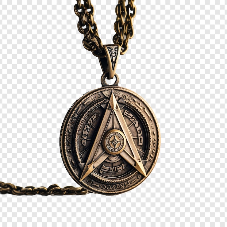PSD medalha maçônica isolada em fundo transparente