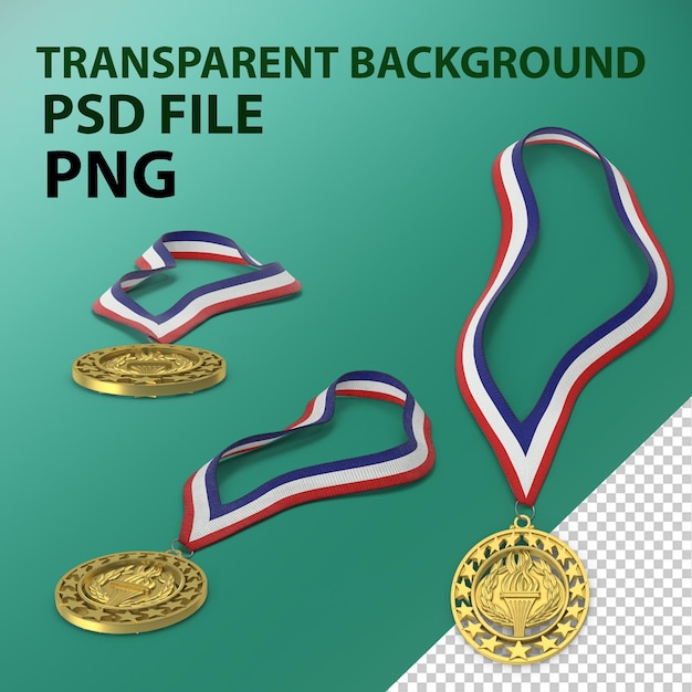 PSD medalla de estilo olímpico png